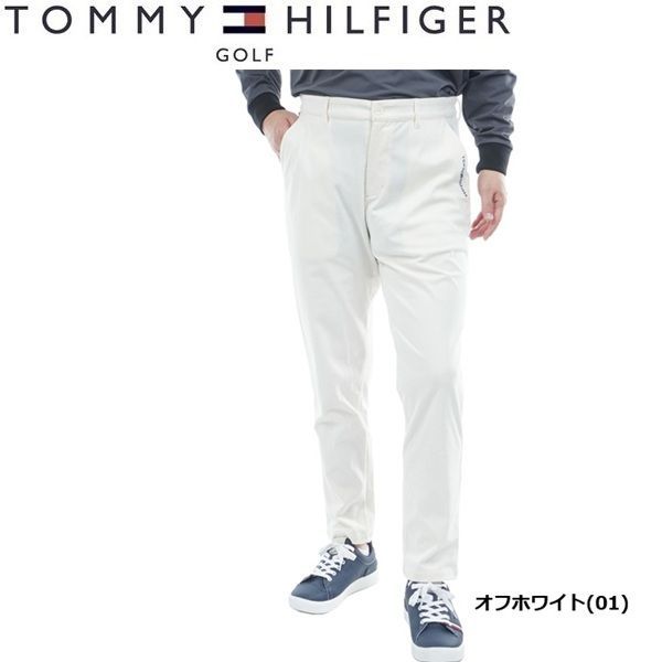 トミーヒルフィガー ゴルフ メンズ ストレッチコーデュロイ テーパードパンツ TOMMY HILFIGER GOLF THMA573 秋冬モデル オフホワイト 01