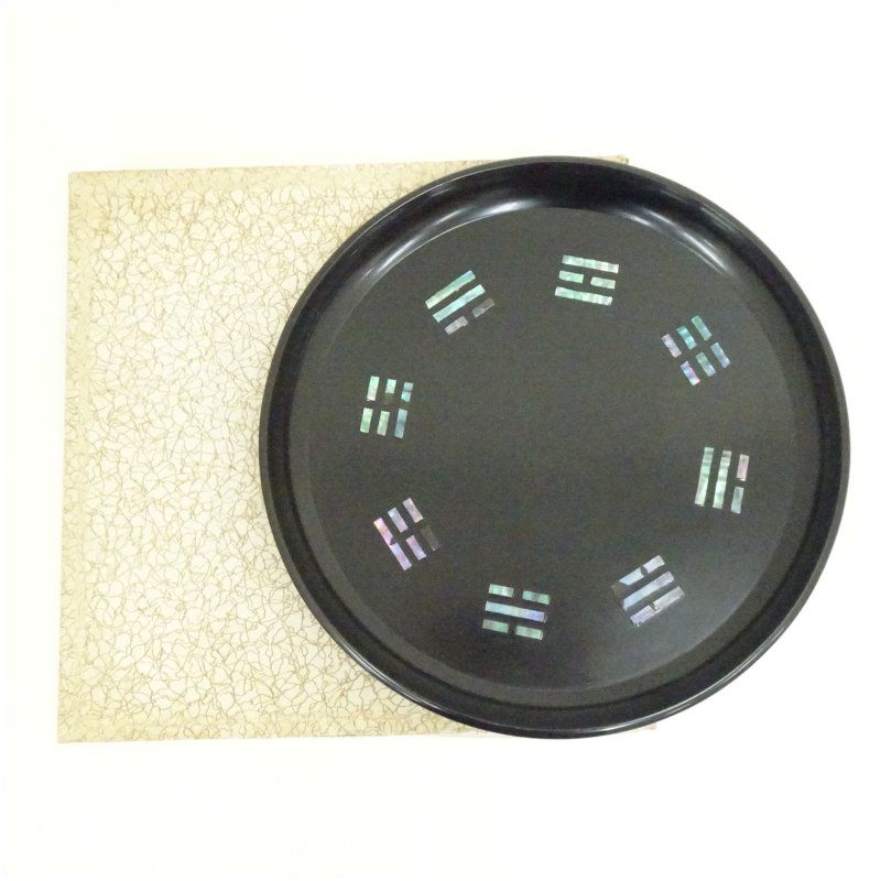 螺鈿　八掛盆 茶道具 八卦盆 漆芸 螺鈿 箱付き 楽天市場】【茶道具/盆】 木製真塗本