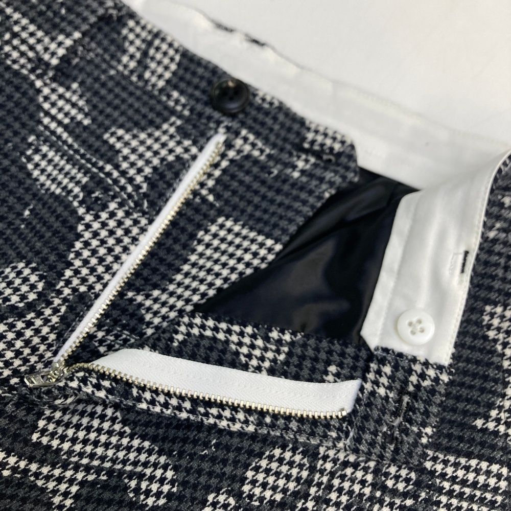 PEARLY GATES パーリーゲイツ ウール混 ストレッチパンツ チェック柄 レッド系 4 ゴルフウェア メンズ 1円美品PEARLY GATES パーリーゲイツ ウール混 ストレッチパンツ