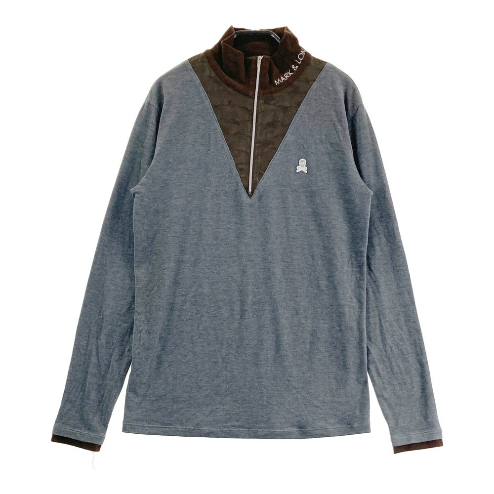 サイズ：ML MARK&LONA マークアンドロナ ハーフジップ 長袖Tシャツ