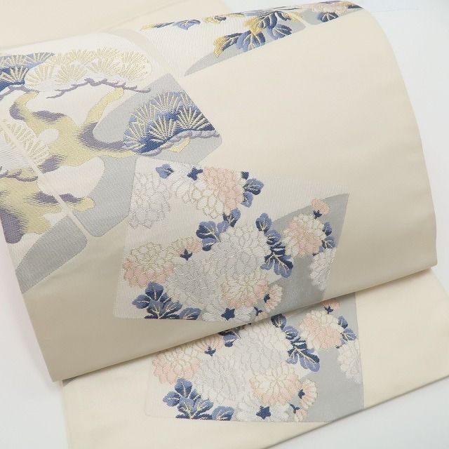 正絹”柔らかな光に吉祥を重ねて”袋帯 7096