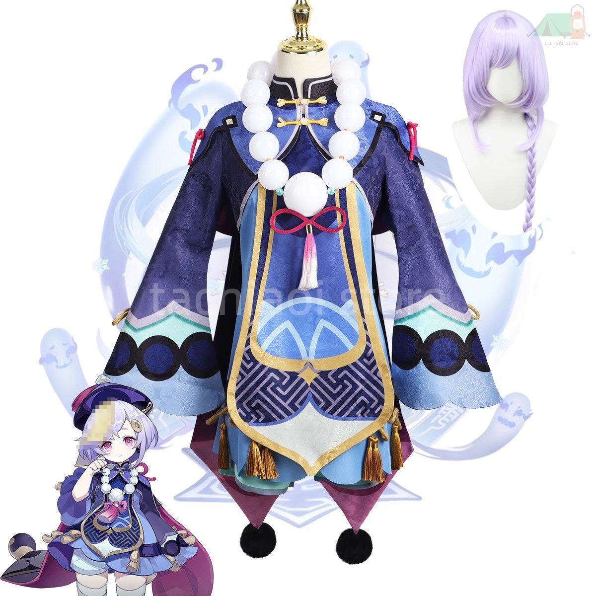 送料無料 原神 七七 コスプレ 衣装 セット おしゃれ 僵尸