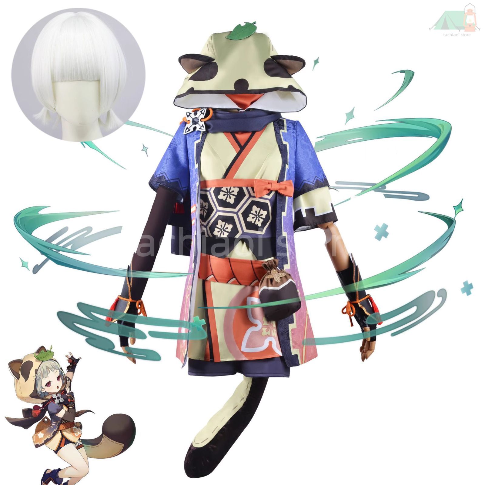 送料無料 原神 早柚 コスプレ 衣装 セット おしゃれ 忍者 縮み ムジナ隊