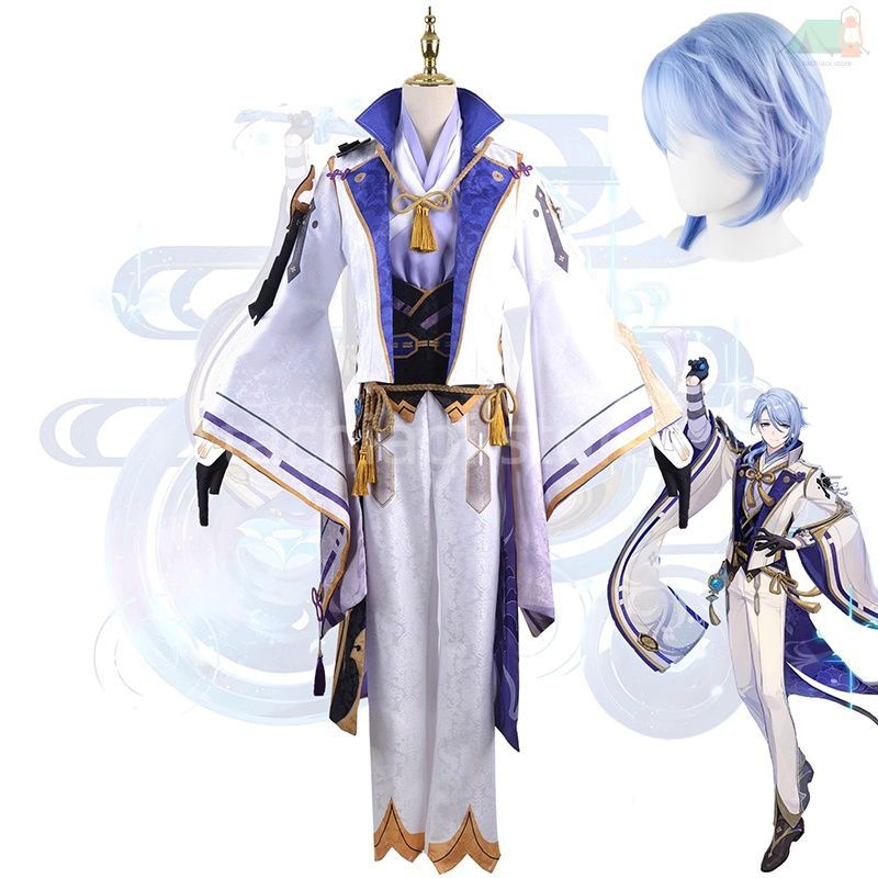 送料無料 原神 稲妻 神里綾人 ゴロー コスプレ 衣装 おしゃれ 武士 五郎 舞台