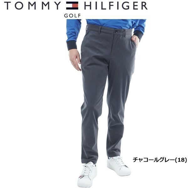 トミーヒルフィガー ゴルフ メンズ ストレッチコーデュロイ テーパードパンツ TOMMY HILFIGER GOLF THMA573 秋冬モデル チャコールグレー 19