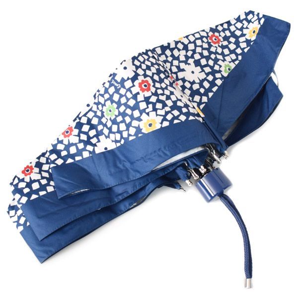 コーチ 傘 COACH 花柄 フラワー フローラル プリント UVカット99% 晴雨兼用 日傘 ミニ アンブレラ 折りたたみ傘 ディープブルーマルチ CBM55