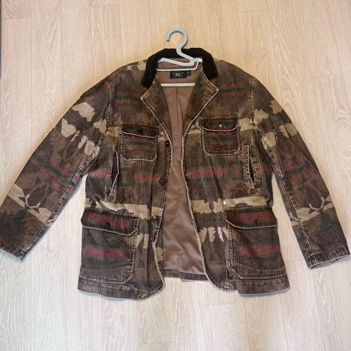 RRL Print Corduroy Field Jacket L Ralph Lauren Double RL RRL