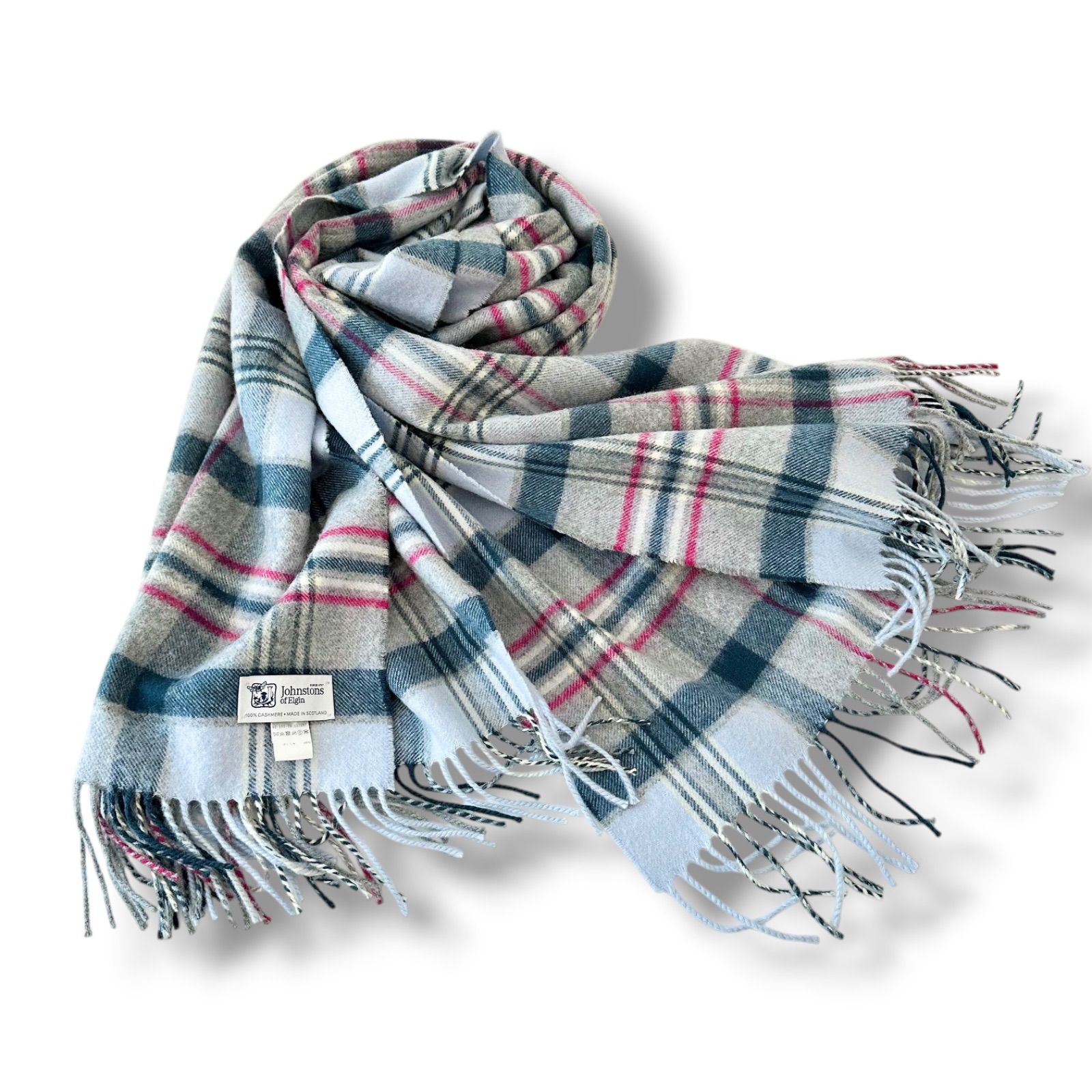 美品】ジョンストンズオブエルガン カシミヤ100% 大判ストール scott