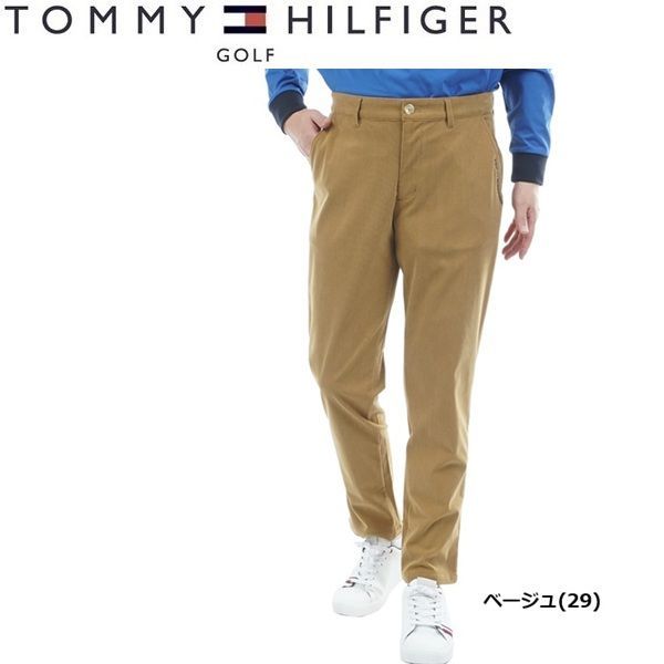 トミーヒルフィガー ゴルフ メンズ ストレッチコーデュロイ テーパードパンツ TOMMY HILFIGER GOLF THMA573 秋冬モデル ベージュ 29