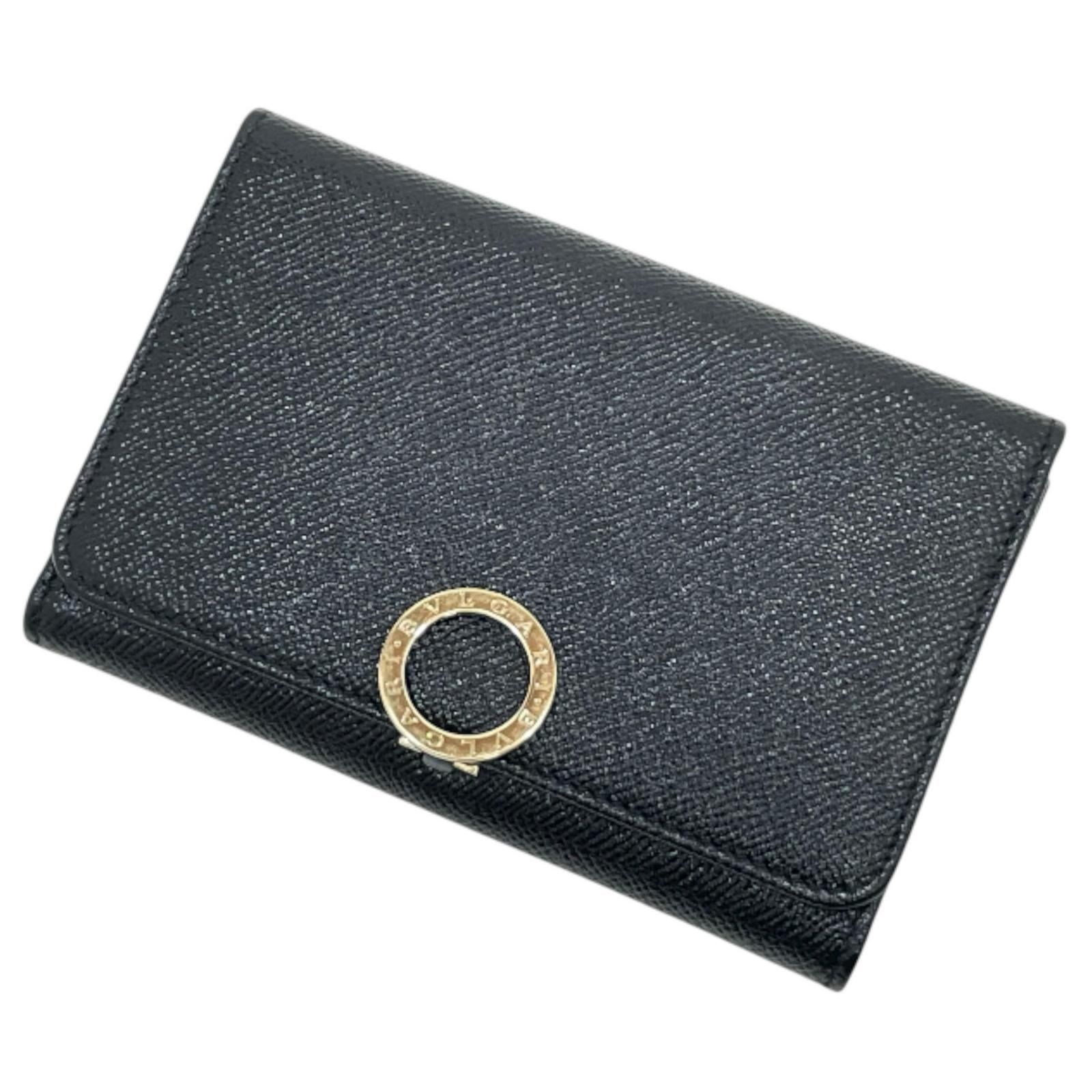 BVLGARI | ブルガリ ロゴ クリップ 三つ折り財布 280555 ブラック 尾張小牧店