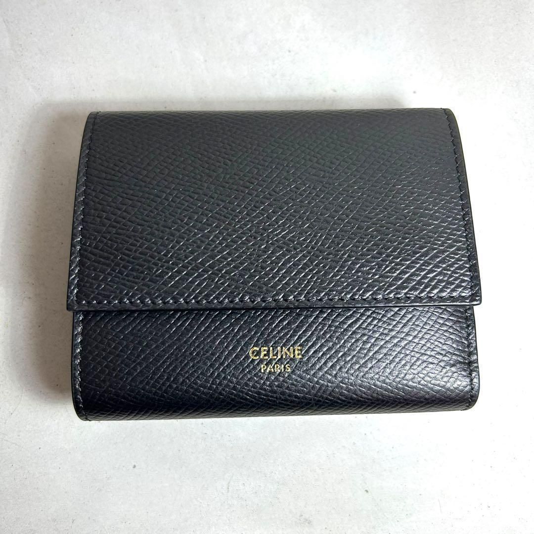 CELINE セリーヌ トリフォールド ウォレット ブラック