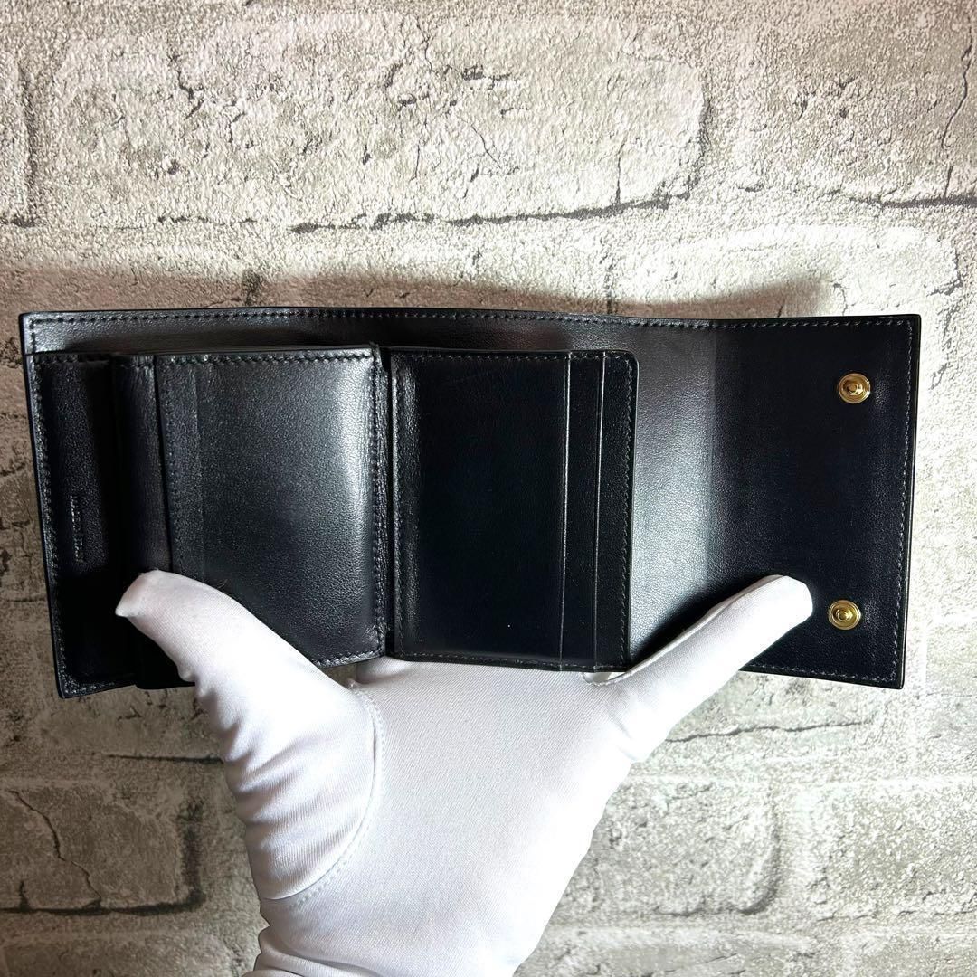  CELINE セリーヌ トリフォールド ウォレット ブラック 三つ折り財布 折り財布
