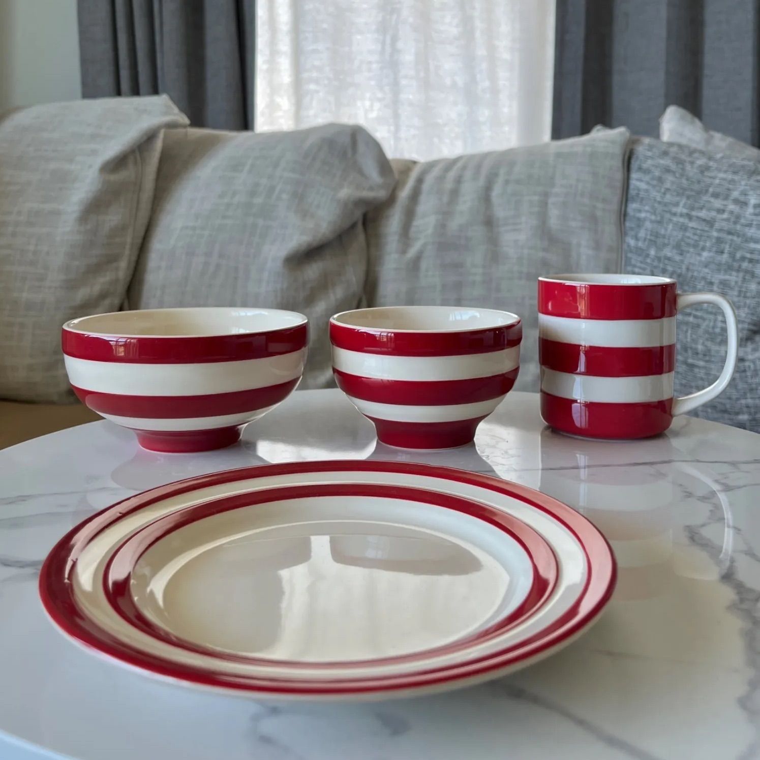 スープボウル｜2個セット｜レッド