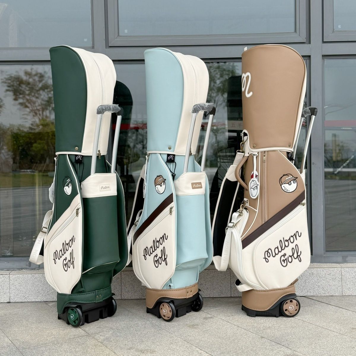 MALBON GOLF キャスター付 ゴルフバッグ キャディバッグ