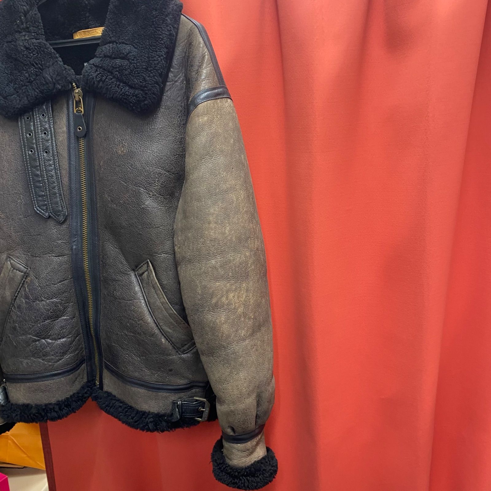 AVIREX アヴィレックス フライトジャケット ムートン レザージャケット