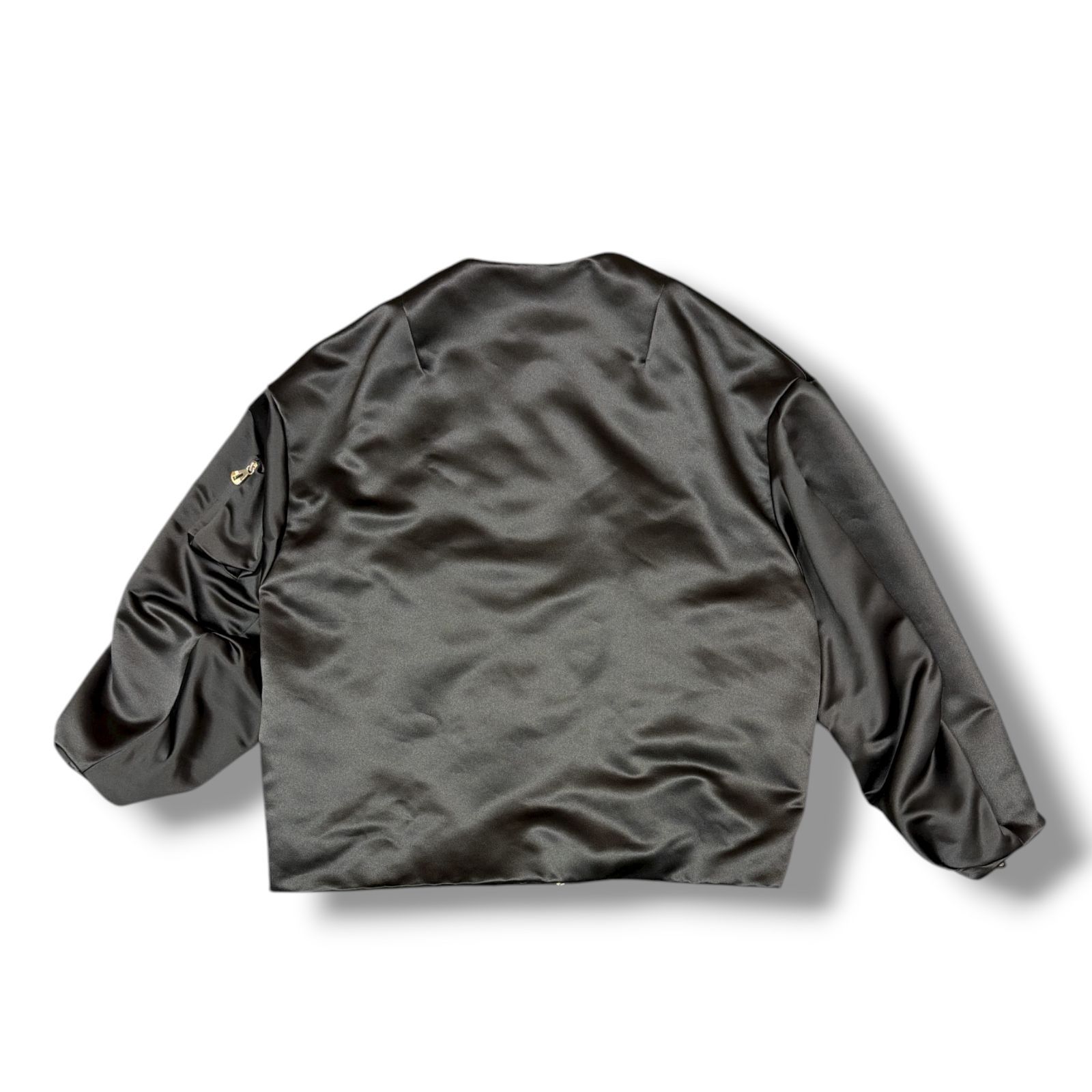 ITTI × Lui's OVER MA-1 オーバー フライトジャケット サテンブルゾン