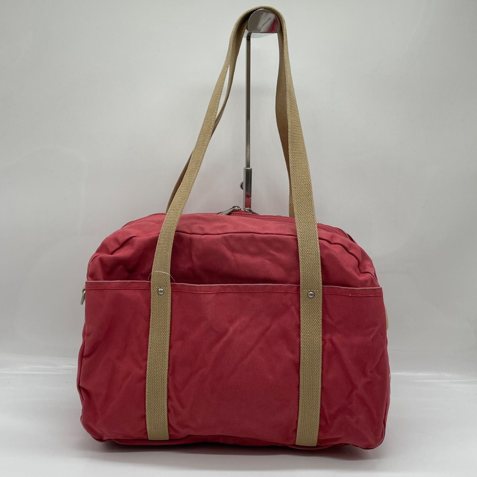 一澤信三郎帆布 BN4806□信三郎帆布 一澤帆布 B-02 ボストンバッグ 赤 キャンバス 底鋲