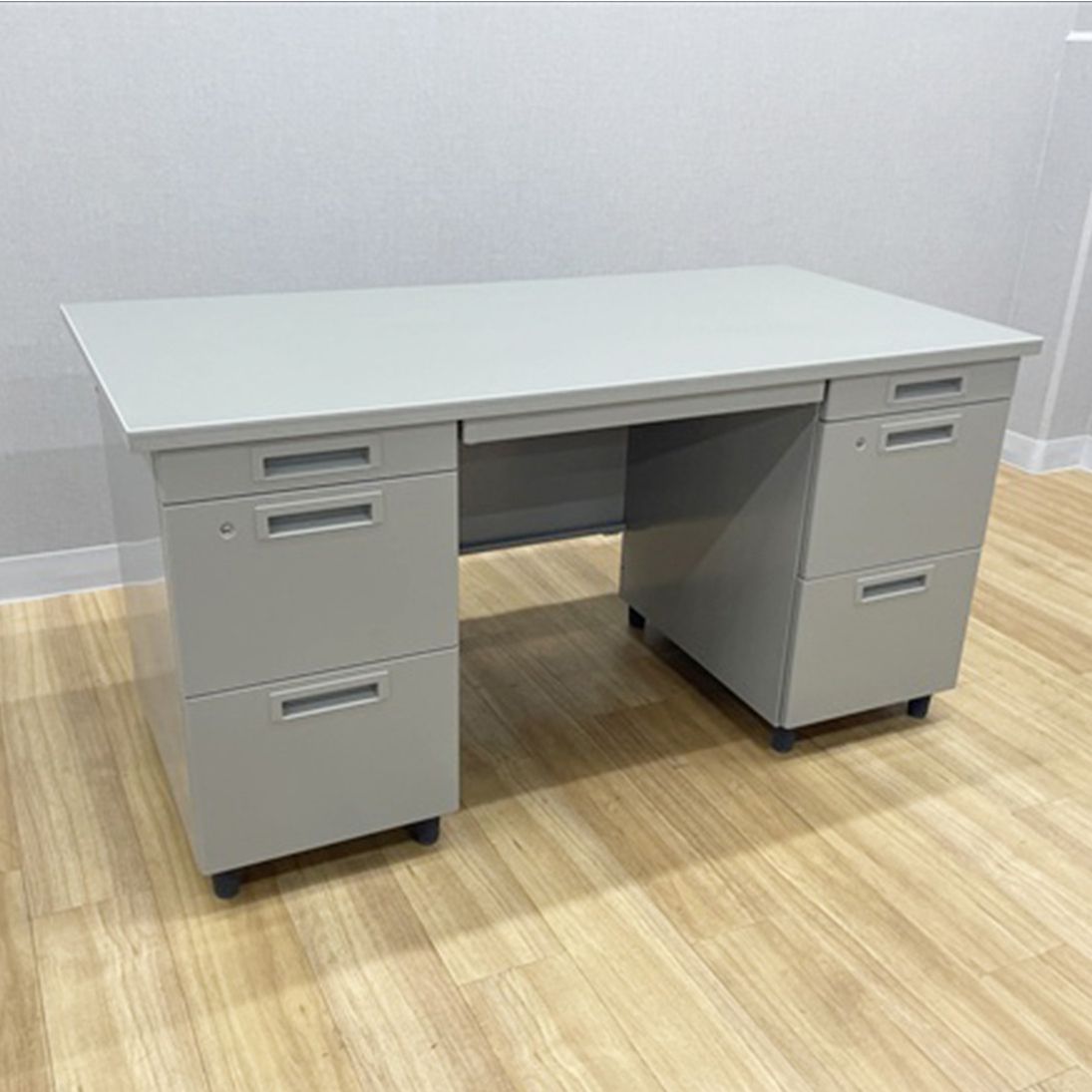 両袖デスク オフィスデスク SR型 W1460 コクヨ グレー