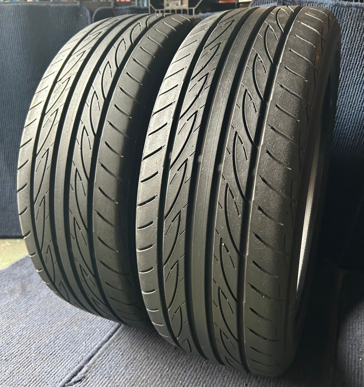 製造 溝7 5分山 ADVAN FLEVA 2本 225 45 R 19 ASP 3327