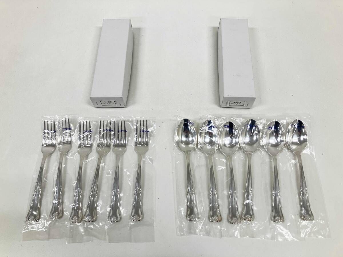 WAKO ワコー デザート カトラリー デザートスプーン-フォーク 各6つセット