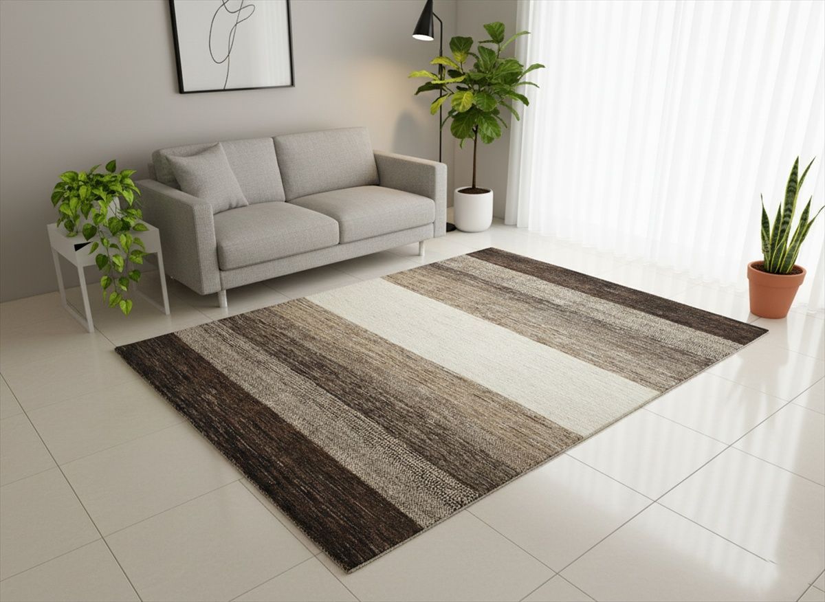 夏は涼しく冬は暖かい オールシーズン天然無染ラグ ガゼニラハット 201x144cm P68