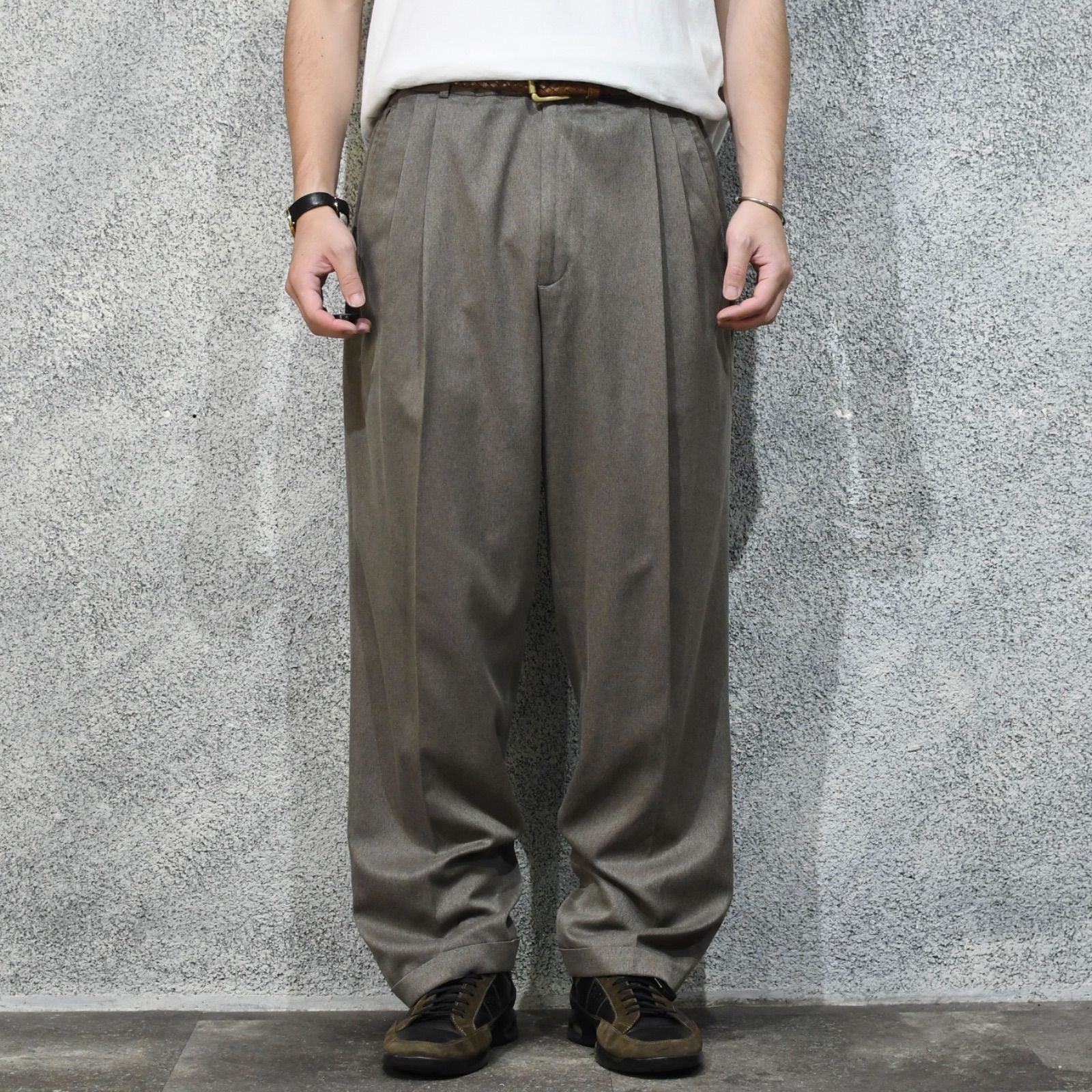 古着 LEVI'S SLATES 3タック とろみ スラックス ワイドパンツ - メルカリ