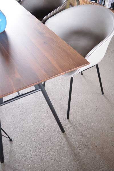 天然木 ウォルナット のダイニングテーブル天板150 W150×D80×H3cm No.251 MARWIL-DEMENAGEMENTS_CH