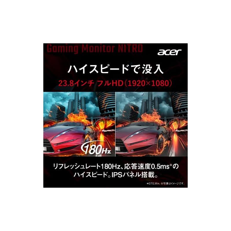 日本エイサー Acer Nitro ゲーミングモニター 23.8インチ IPS 非光沢 