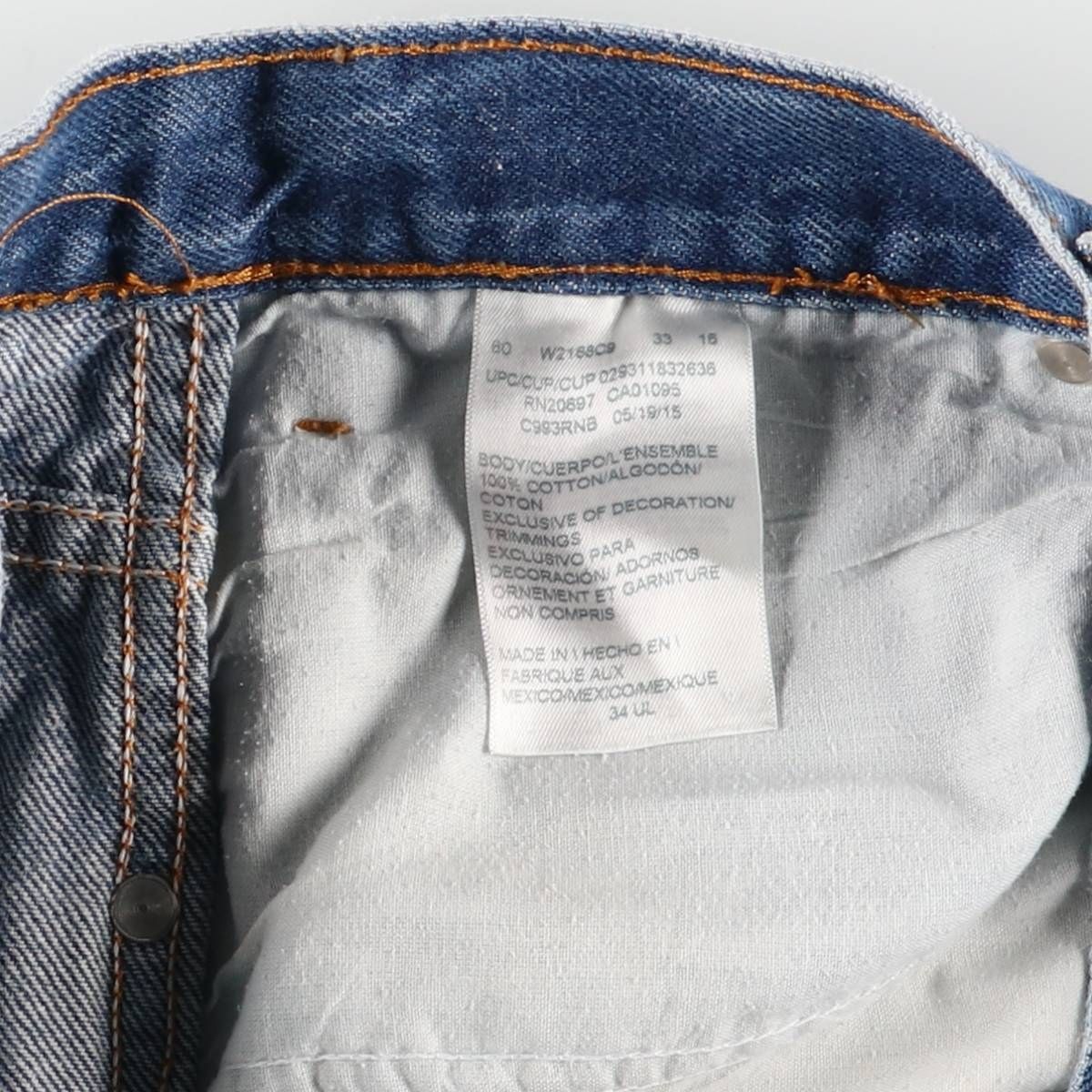 古着 ディッキーズ Dickies テーパードデニムパンツ メンズw35相当