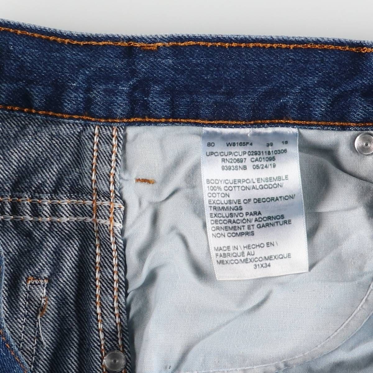 古着 ディッキーズ Dickies テーパードデニムパンツ メンズw33相当