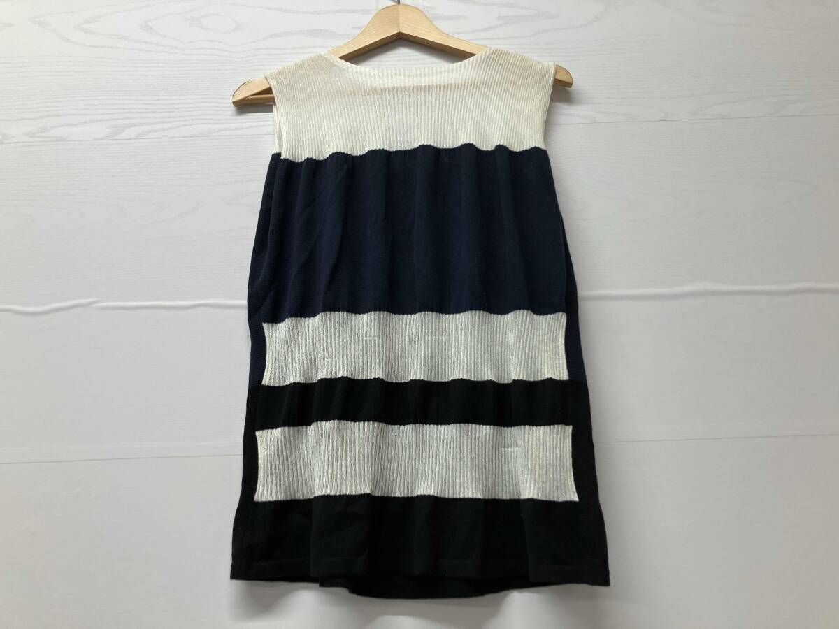 ISSEI MIYAKE イッセイ ミヤケ IM21KN007 ノースリーブトップス 綿50 レーヨン50 サイズ 2 通年