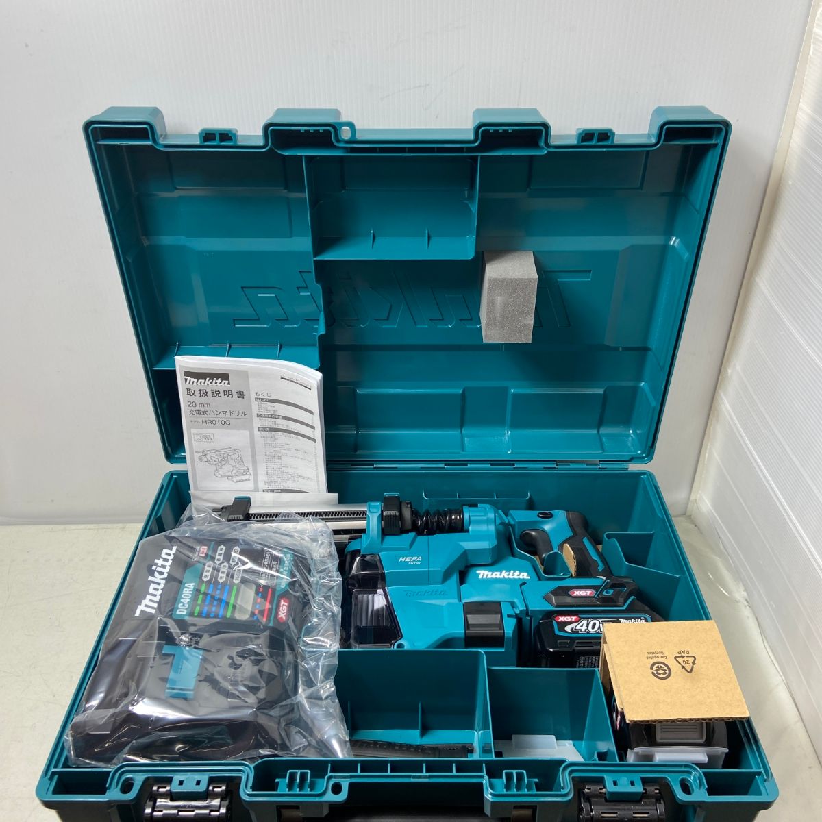 ΦΦMAKITA マキタ 20mm 40V充電式ハンマドリル SDSプラス 集じんシステム付き HR010GRDXV ブルー