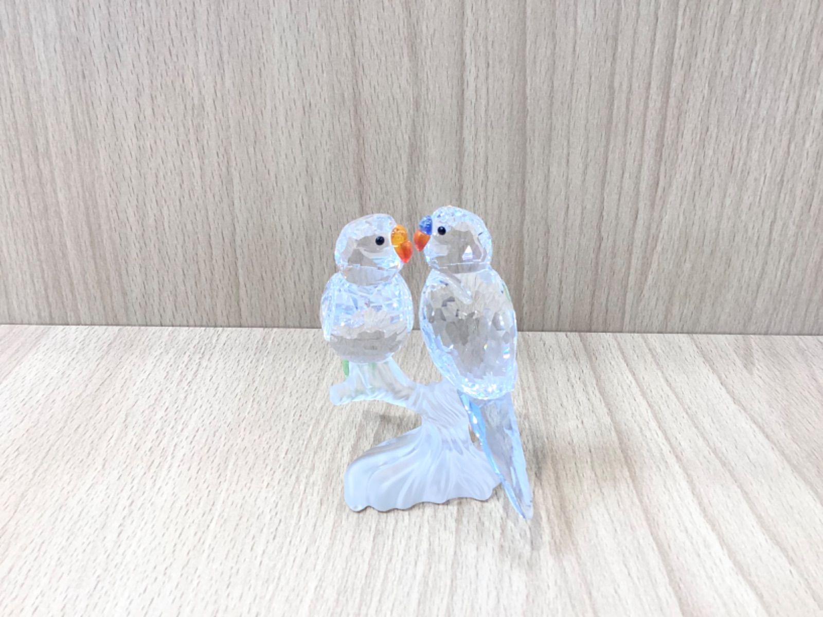 TA280箱付きスワロフスキー 置物 セキセイインコ 購入 陶器置物
