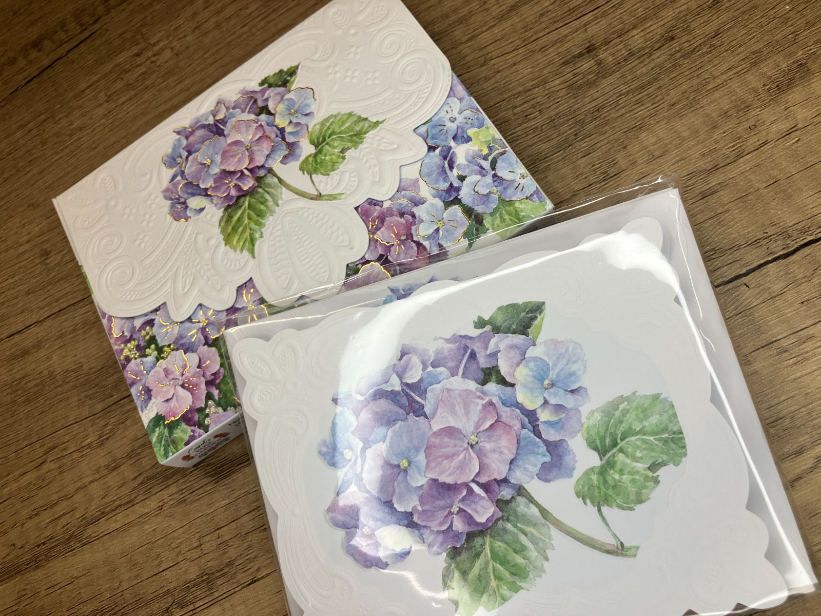 Carol Wilson BOX入りカード（10枚入り） Blue Hydrangea（青い