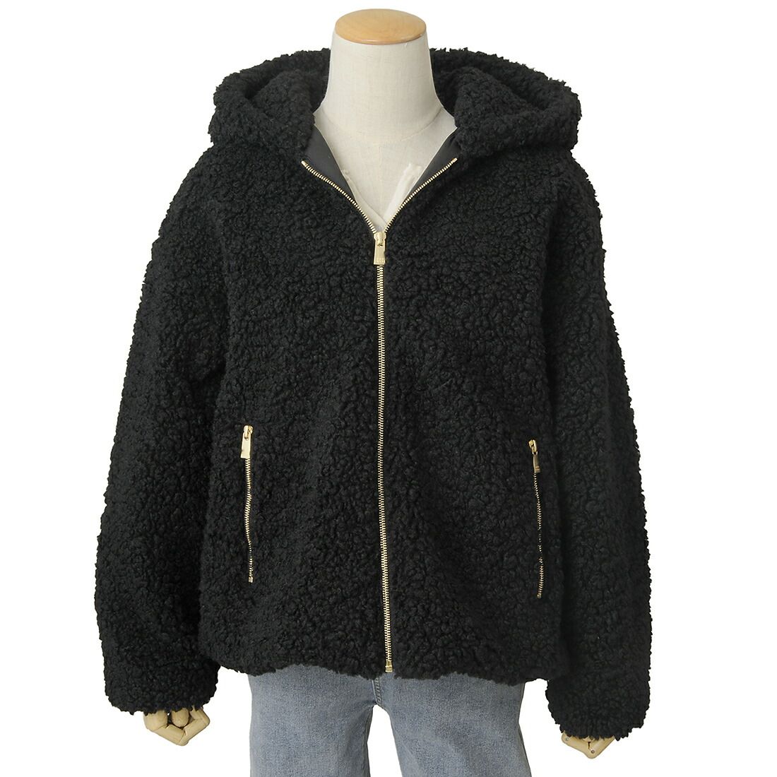 TATRAS タトラス ボアブルゾン レディース ブラック LJXA0042033588 01 IPAMA イパマ