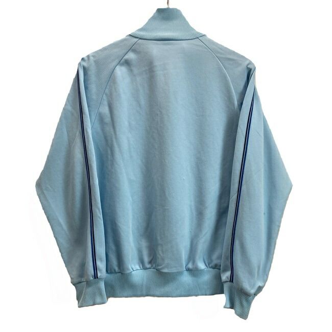 アディダス トラックジャケット ジャージ ハイネック バイカラー 青 刺繍 M