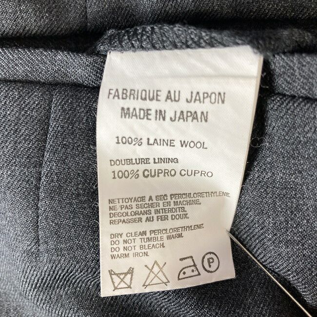 Y’s for men ワイズフォーメン スーツセットアップ スーツ SETUP 袖本切羽 シングルボタン パンツロールアップ MT-J80-113 ドメスティック 古着 KANDAIZUMI_COM