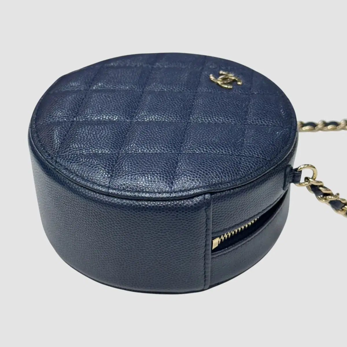 シャネル 동그리 탬버린 クロスバック ネイビー AP0366 28番台 DECORATOM_COM_BR