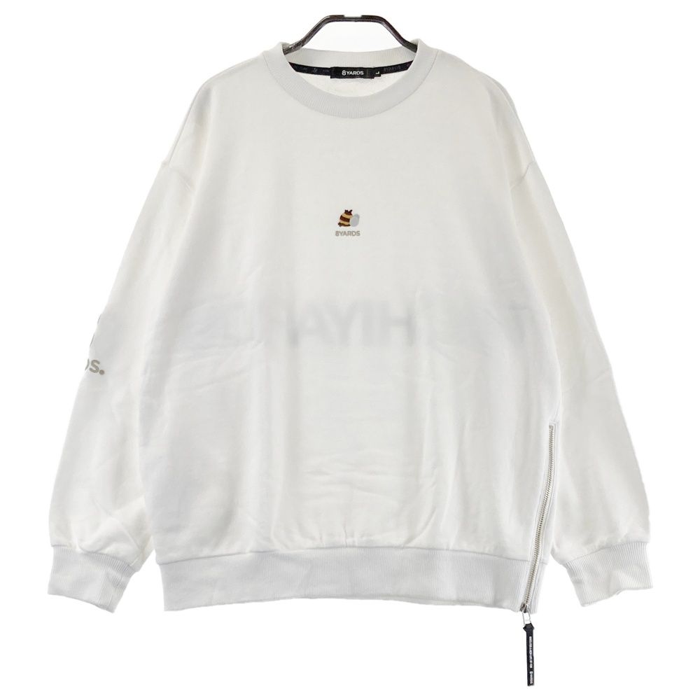 サイズ L 8YARDS ハチヤーズ 2025年モデル スウェットトレーナー ホワイト系 240101550057 ゴルフウェア レディース ストスト