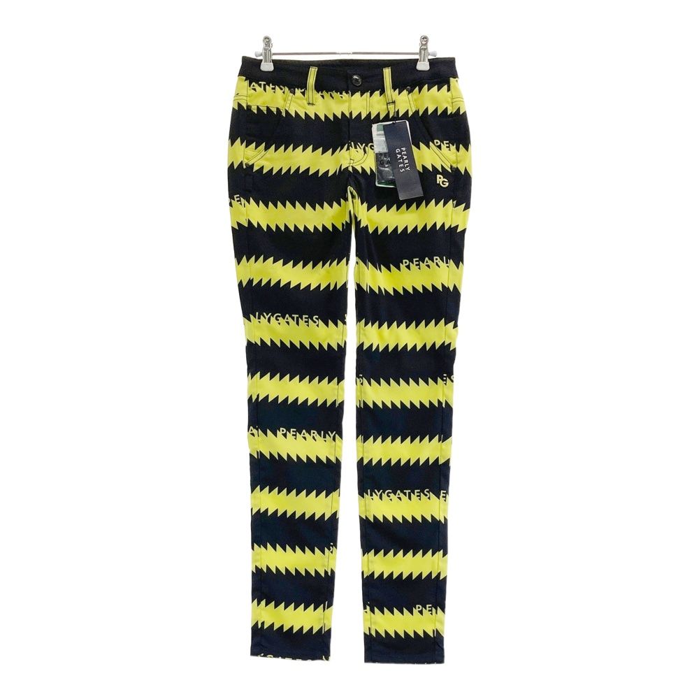 サイズ 0 PEARLY GATES パーリーゲイツ 055-2231608 ストレッチパンツ ボーダー 総柄 ネイビー系 240101551798 ゴルフウェア レディース ストスト