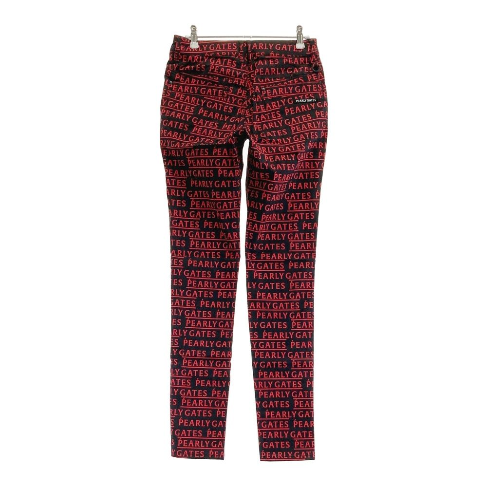 サイズ 0 PEARLY GATES パーリーゲイツ 055-2131314 ストレッチパンツ ロゴ柄 ブラック系 240101551799 ゴルフウェア レディース ストスト