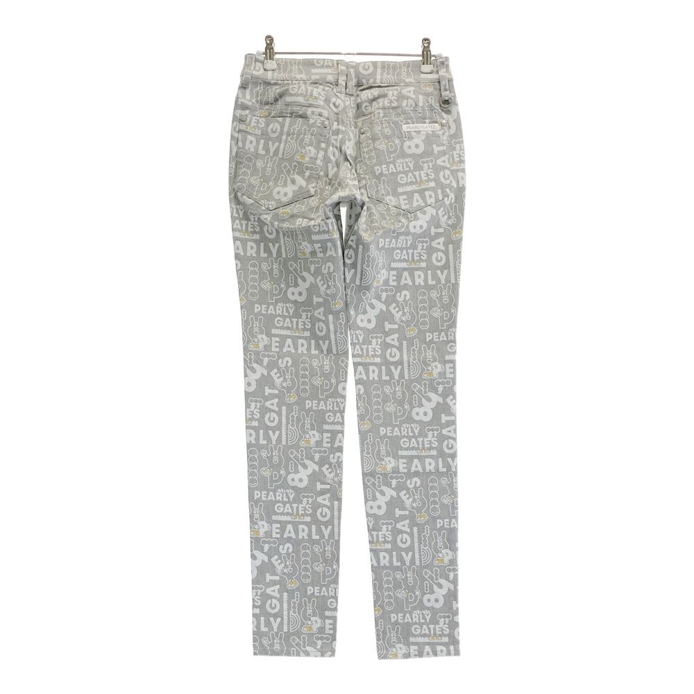 サイズ 00 PEARLY GATES パーリーゲイツ 055-2231020 ストレッチパンツ ロゴ 総柄 グレー系 240101551809 ゴルフウェア レディース ストスト