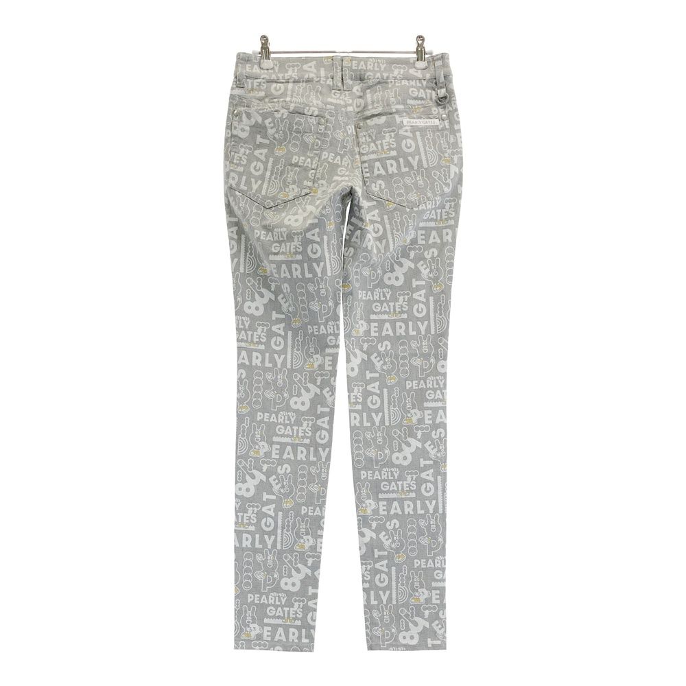 サイズ 0 PEARLY GATES パーリーゲイツ 055-2231020 ストレッチパンツ ロゴ 総柄 グレー系 240101551810 ゴルフウェア レディース ストスト