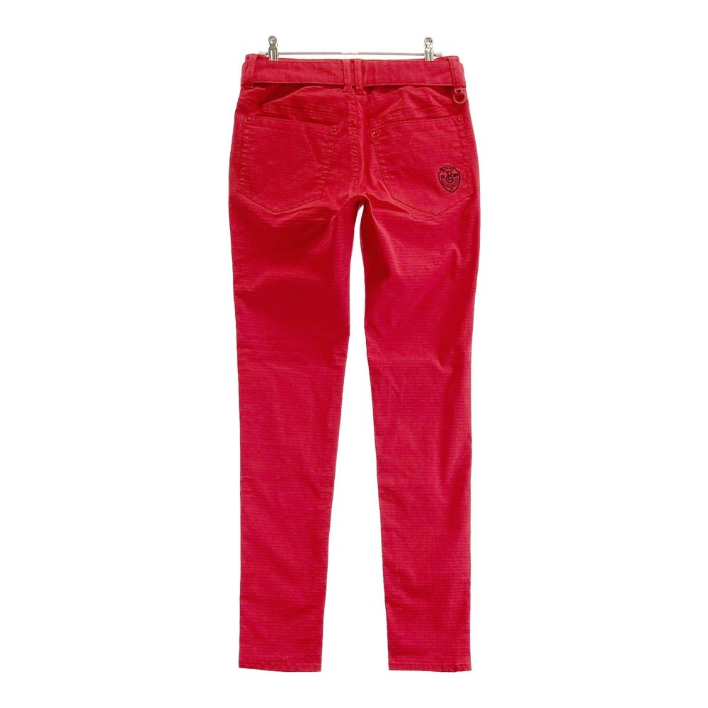 サイズ 0 PEARLY GATES パーリーゲイツ 055-2131302 ストレッチパンツ 総柄 レッド系 240101551812 ゴルフウェア レディース ストスト