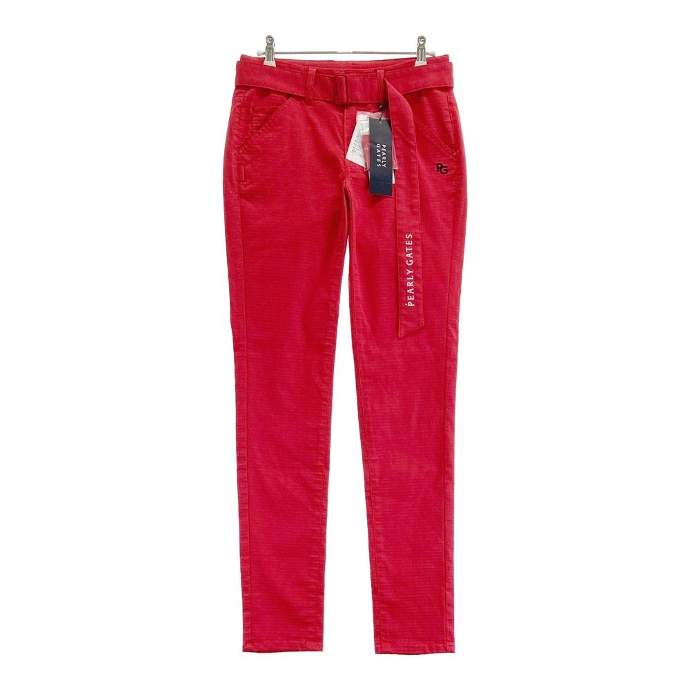 サイズ 0 PEARLY GATES パーリーゲイツ 055-2131302 ストレッチパンツ 総柄 レッド系 240101551812 ゴルフウェア レディース ストスト