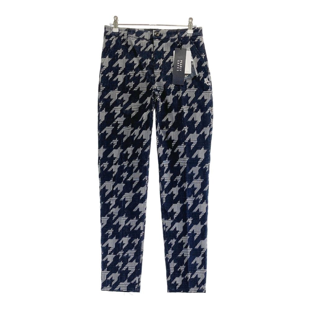 サイズ 00 PEARLY GATES パーリーゲイツ 055-2231912 ロングパンツ グレンチェック 千鳥柄 ネイビー系 240101551817 ゴルフウェア レディース ストスト