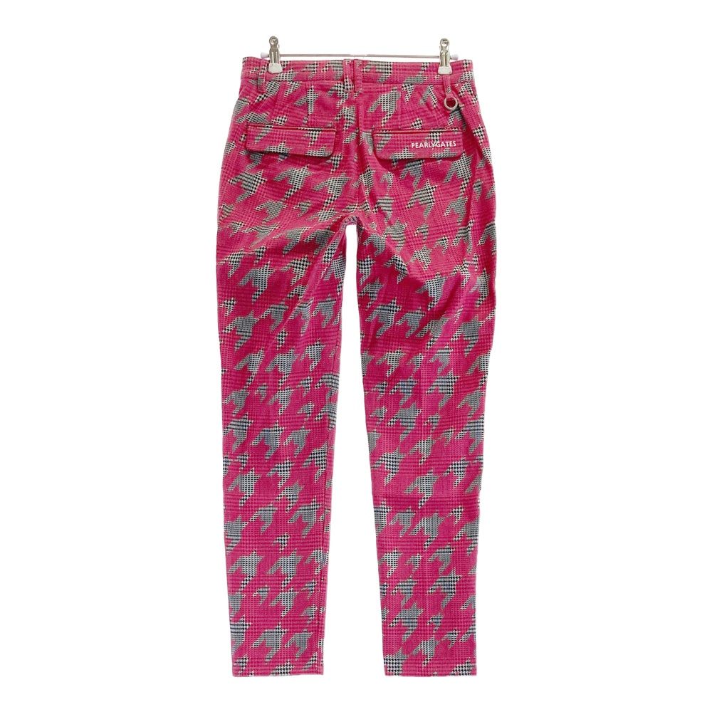 サイズ 0 PEARLY GATES パーリーゲイツ 055-2231912 ロングパンツ グレンチェック 千鳥柄 レッド系 240101551822 ゴルフウェア レディース ストスト