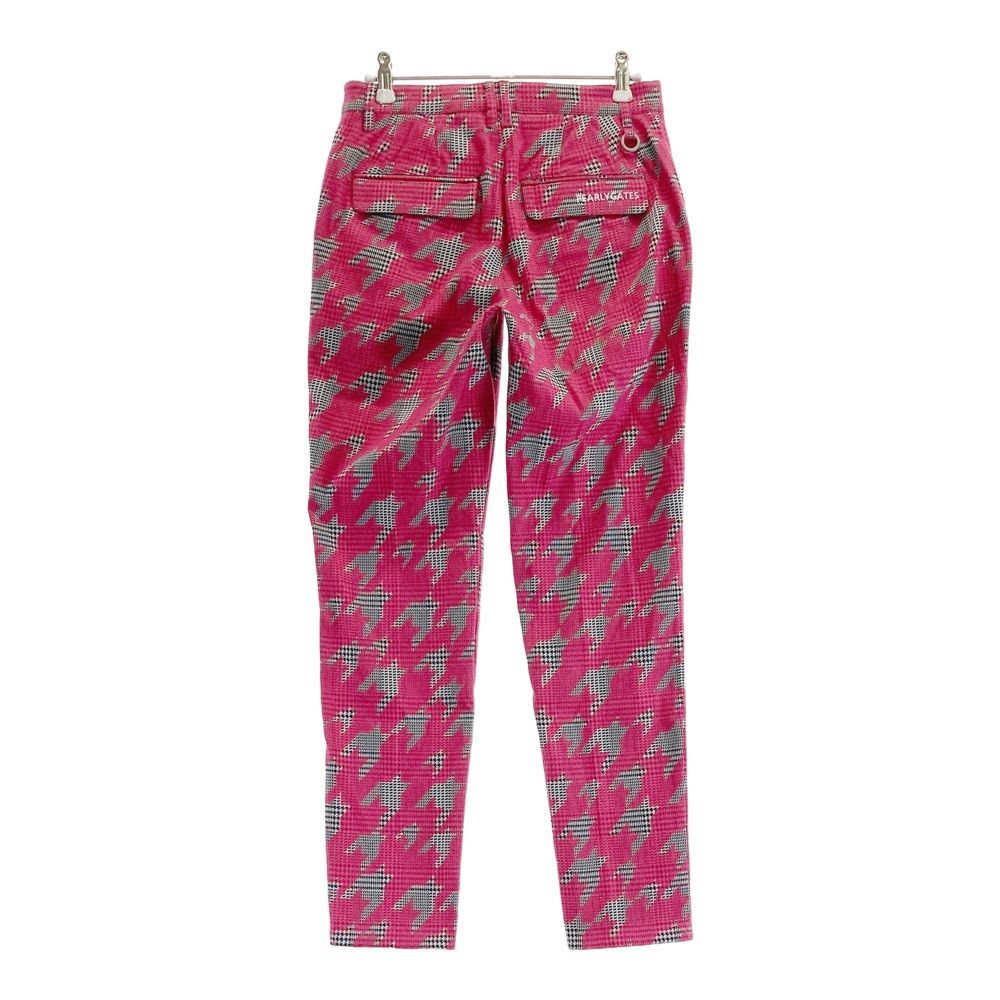 サイズ 0 PEARLY GATES パーリーゲイツ 055-2231912 ロングパンツ グレンチェック 千鳥柄 レッド系 240101551823 ゴルフウェア レディース ストスト