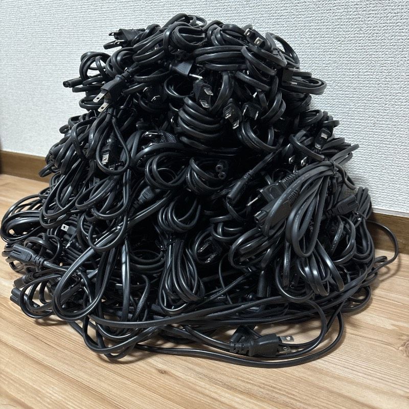 130本セット SONY PS 4 3 電源ケーブル 電源コード まとめ売り メガネケーブル メガネ型