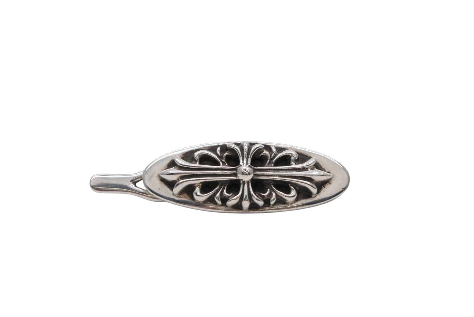 CHROME HEARTS クロムハーツ FLORAL CROSS BARRETTE フローラルクロス バレッタ 髪留め 重量約16.6g シルバー925 4b008939